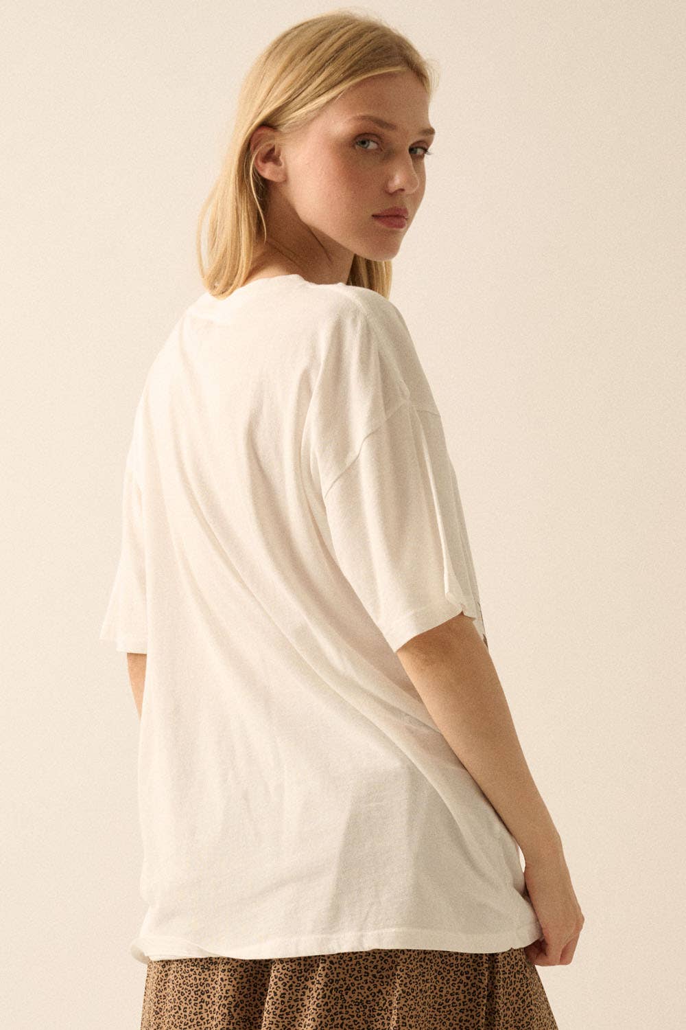 Tiger Oversized Vintage-Wash Graphic Tee