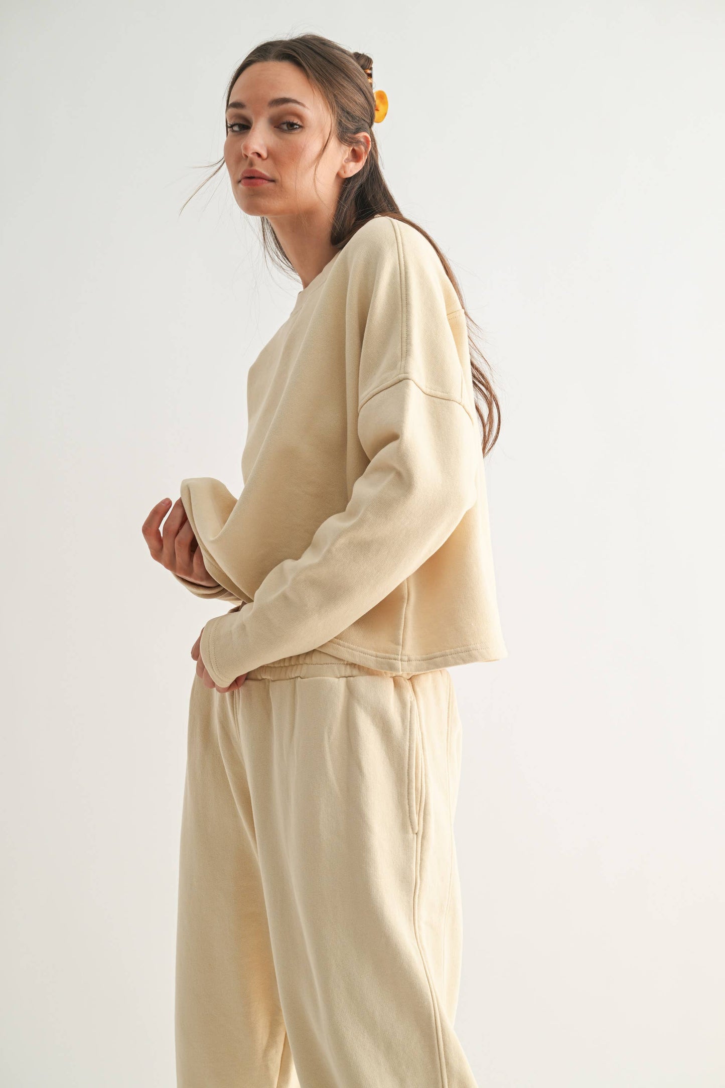 Malibu Air Cropped Cotton Sweater