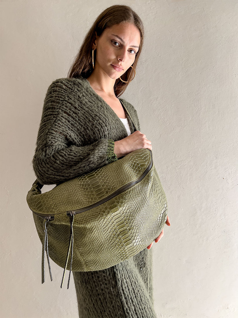 Python XL Leather Cross Body Sling