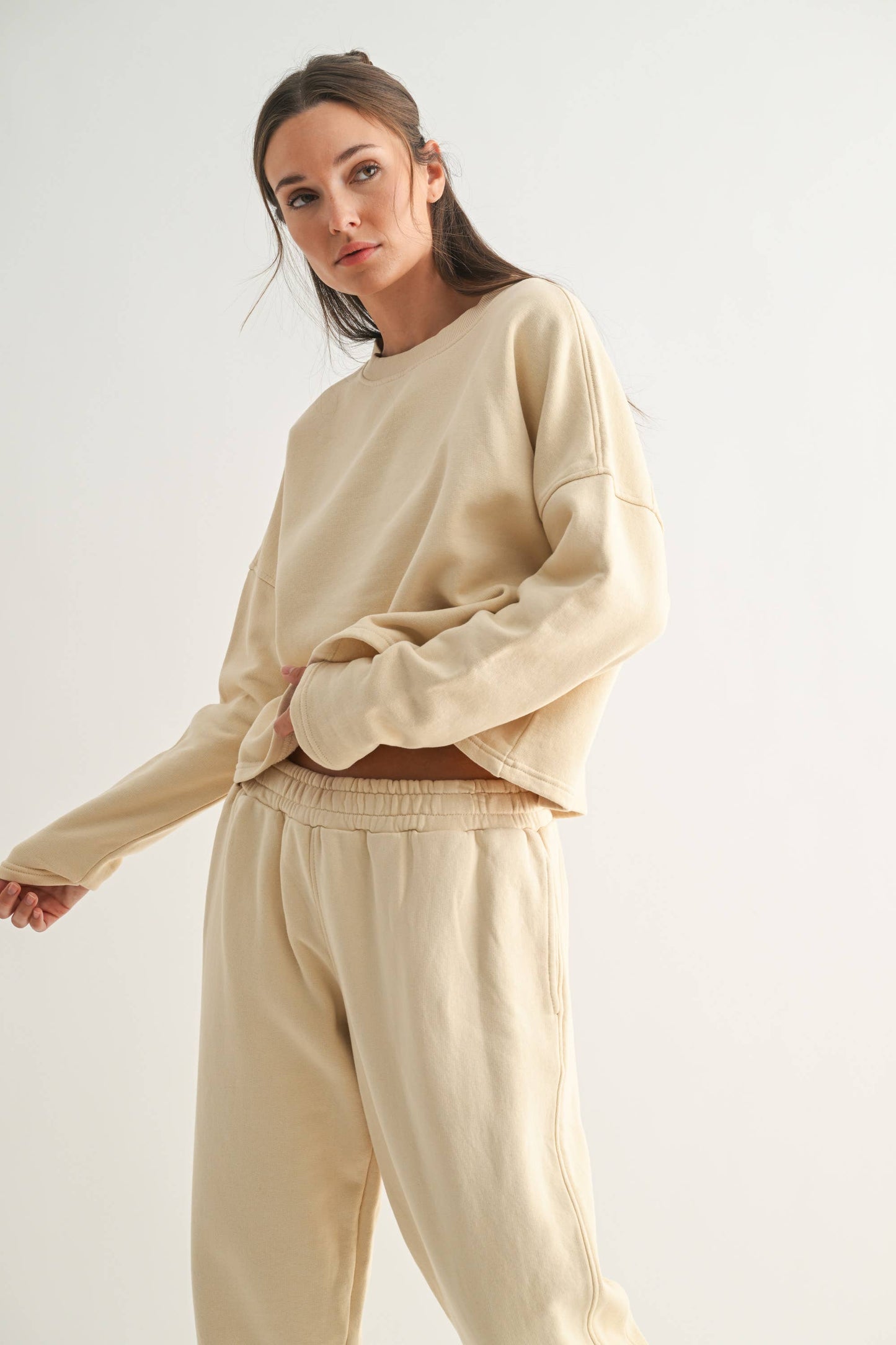 Malibu Air Cropped Cotton Sweater