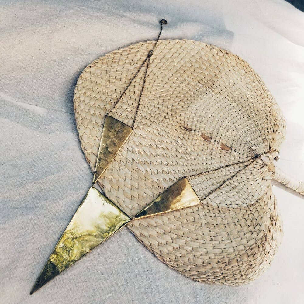 Paragon brass geometric handmade Triad Necklace