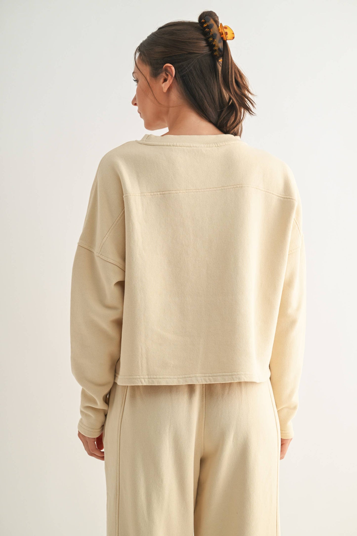 Malibu Air Cropped Cotton Sweater