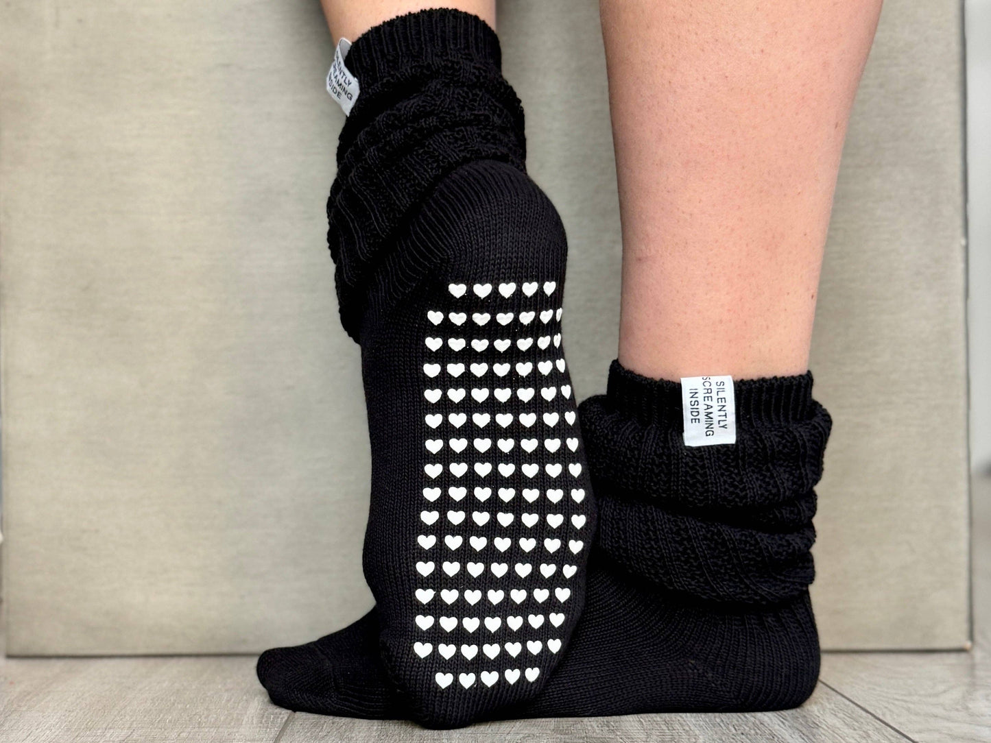 Silently Screaming Inside Slouch Sock