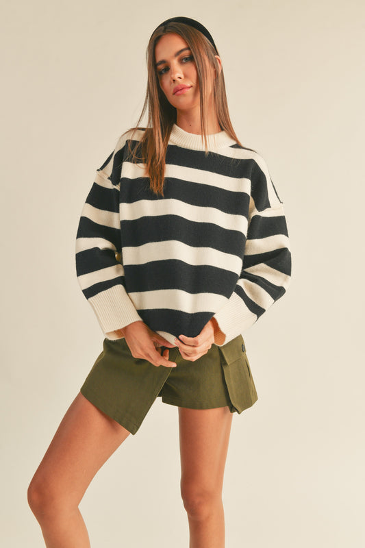 Color Block Sweater Top