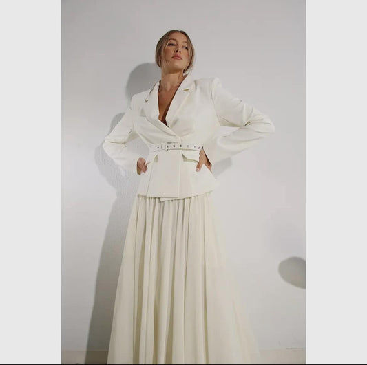 Long Sleeve Jacket and Skirt Set