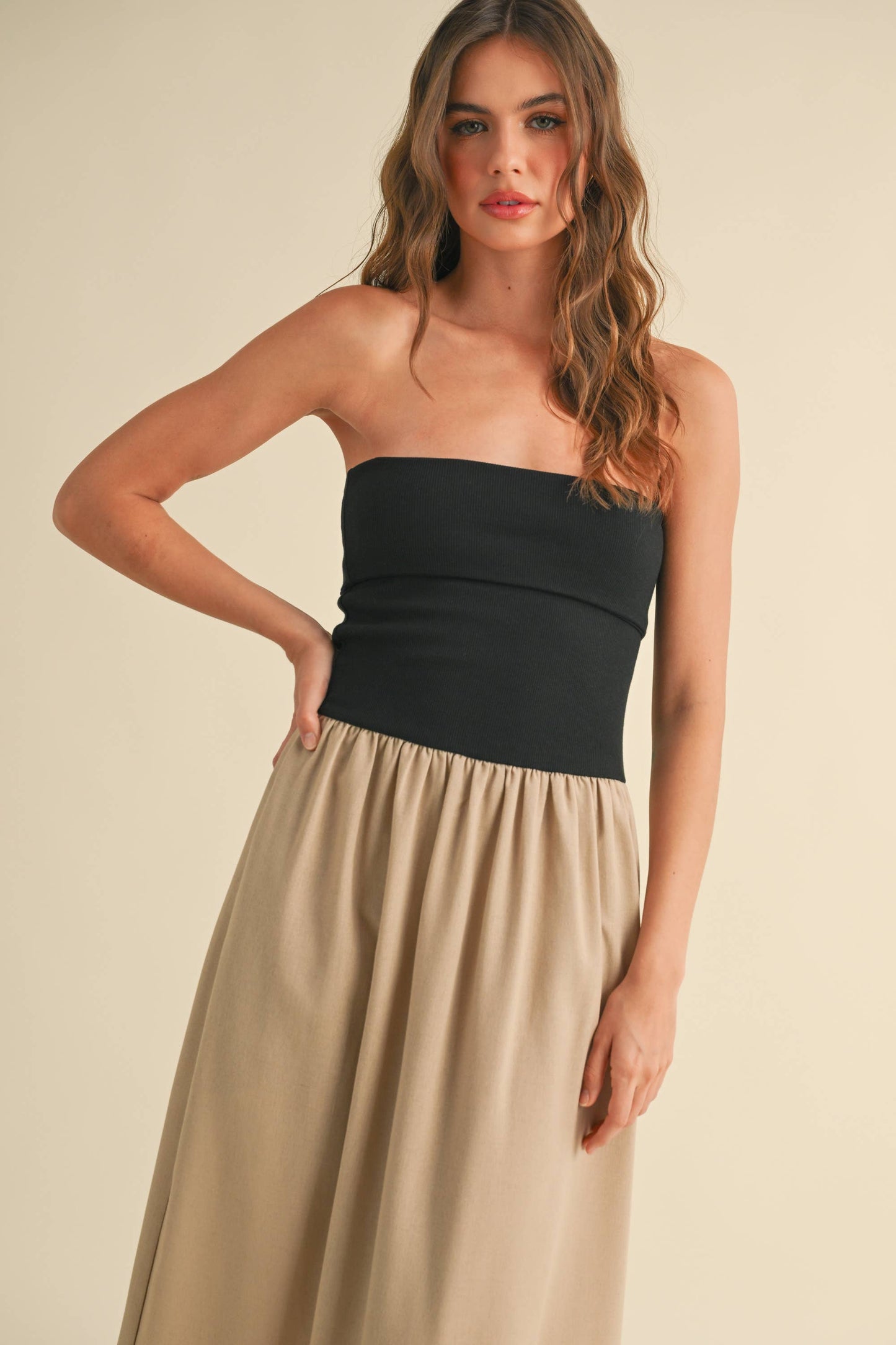 Maxi Combo Knit Top Dress