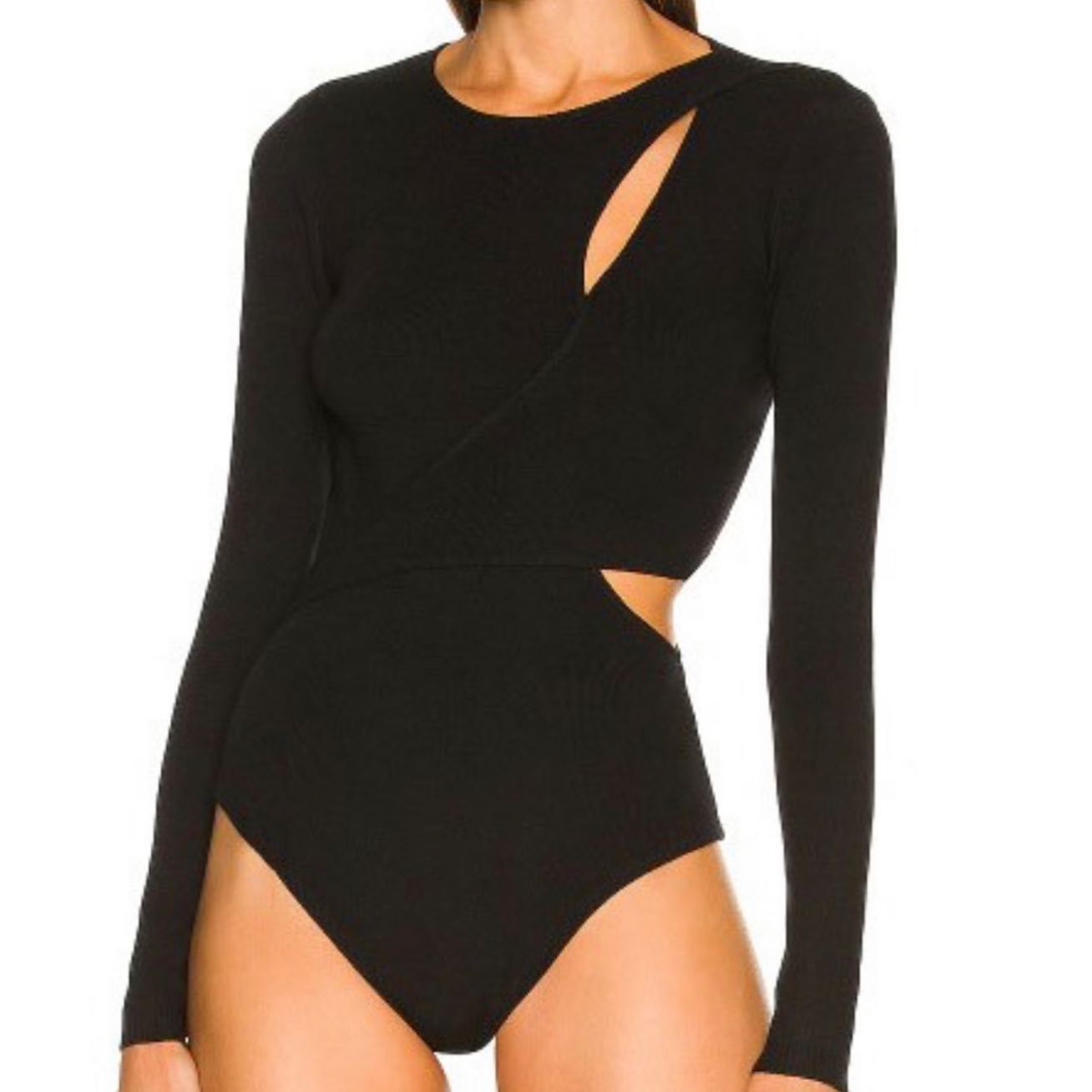 Long Sleeve Knit Cut Out Bodysuit